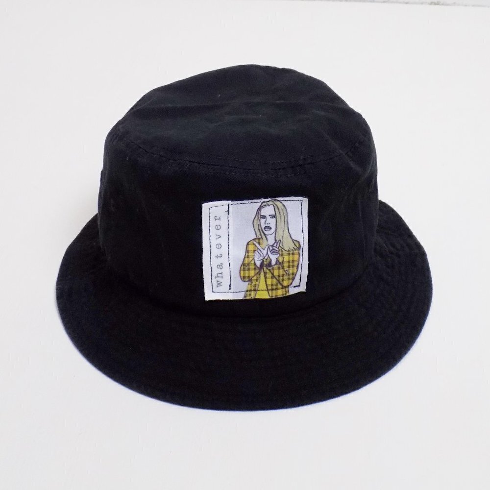 new with tags handmade bucket hat with patches 90's y2k clueless